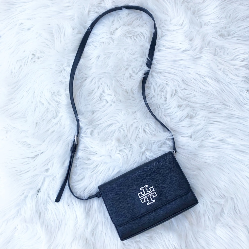 TORY BURCH Britten Combo Crossbody Black/Silver
